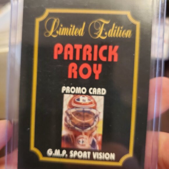 1992-93 G.M.P. Sport Vision Patrick Roy Limited Edition Promo ''The Wink'' YH3 - Picture 2 of 2